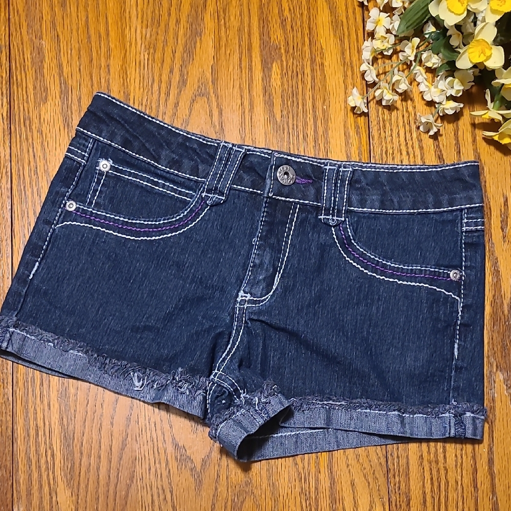 Z. Cavaricci Dark Blue Jean Shorts - Girl's 14